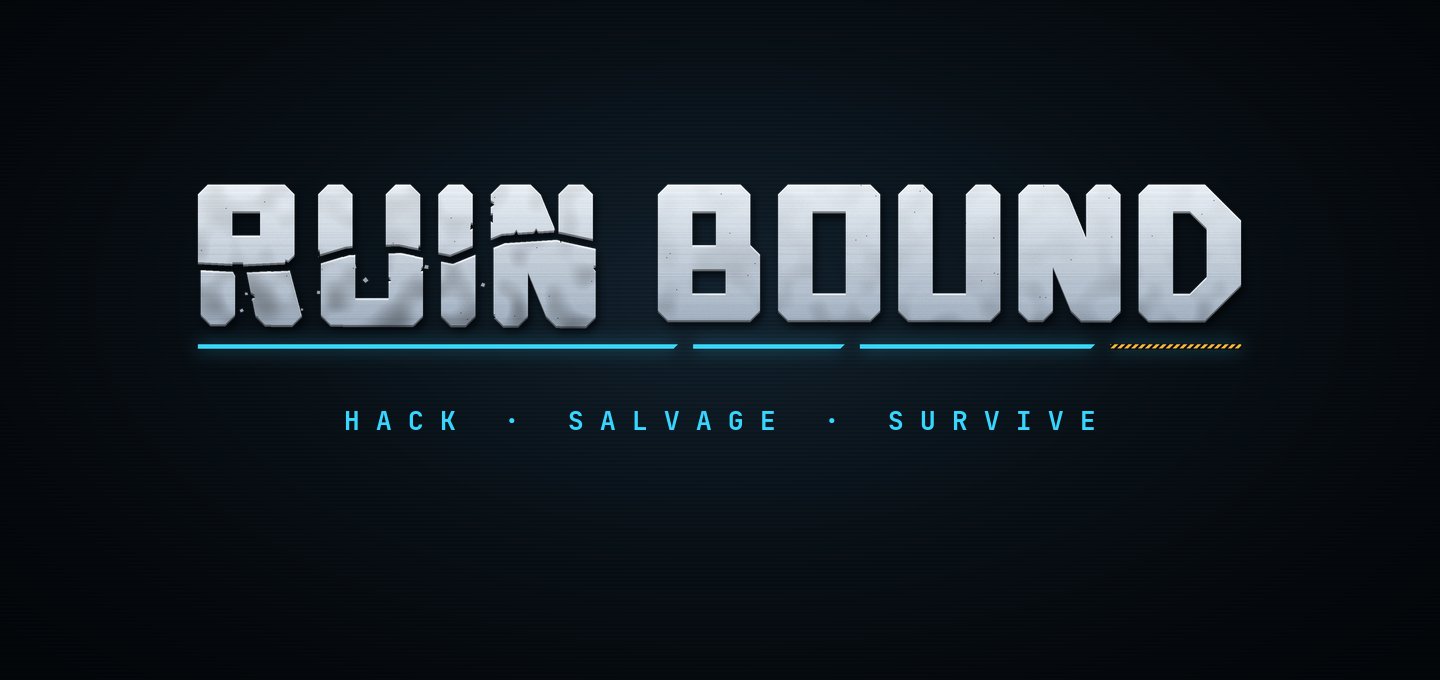 RuinBound logo: Hack, Salvage, Survive